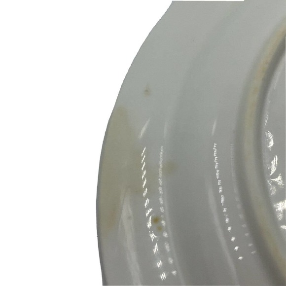 Set Of 2 Minton Saucer Made in England Bone China White Blue Floral Dainty - Picture 7 of 8